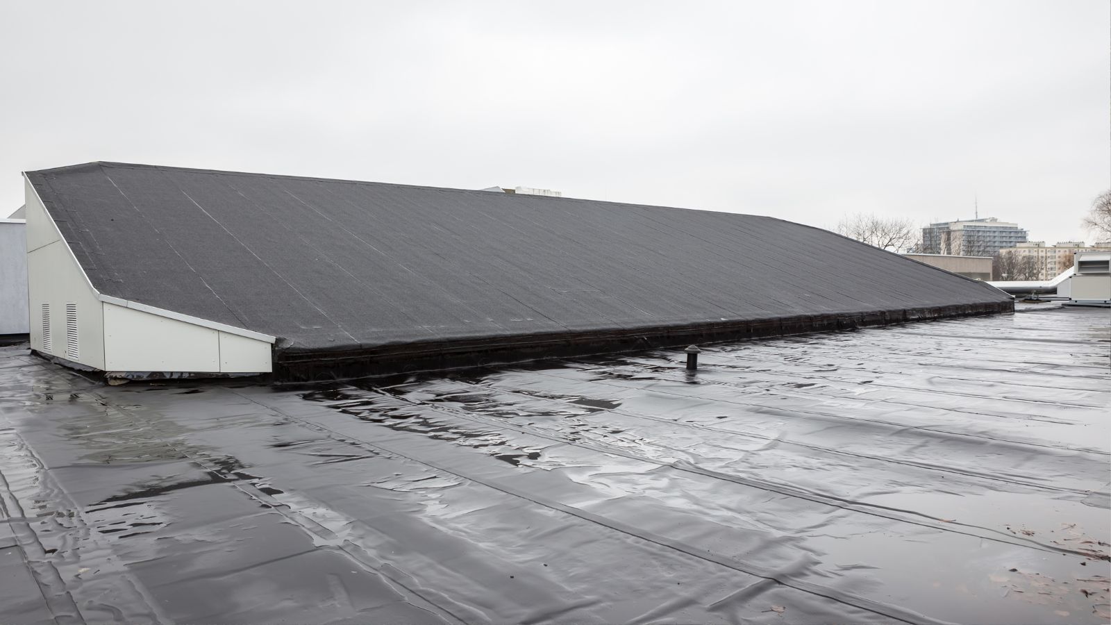 Finished flat roof on a home extension